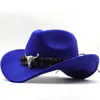 Chapéu de cowboy ocidental mulheres homens fedora chapéus para mulher homem largo borda tampa jazz fedoras homens mulheres caixas outono inverno atacado