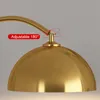 Nieuwe moderne eenvoudige vloerlamp met thee tafel goud zwart luxe multifunctionele draadloze opladen metalen staande lichte huis verlichting decoratie