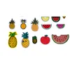 Embroidery Iron on Patch Lemon Cherry Peach Watermelon Fruit Embroidery Patches for Clothing Iron on Kids Clothes Appliques Badge