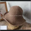 Wide Brim Hats Caps Hats, Scarves & Gloves Fashion Aessoriesfisherman Wool Blended Knitted Basin Cap Bucket Hat Warm Versatile Panama Autumn