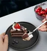 ステンレス鋼の食器シャベル正方形の平らな頭の上にあるフルーツスプーンはデザートアイスクリームとスイカのスプーンの素敵なかわいいシャベルT10I68を食べる