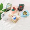 Mini portafoglio portamonete creativo con cerniera personalizzata di lusso per ragazze da donna, piccolo sacchetto di scuola creativo, portachiavi con paillettes