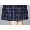 Runway Fashion Turn Down Collar Bowknot Plaid Tweed Wollen Jurk Herfst Winter Vrouw Kleding Casual Vestidos 210520