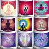 Starry Night Galaxy Decor Psychedelic Tapestry Wall Hängande Indiska Mandala Hippie Chakra Tapestries Boho Cloth 210608