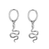 Sterling Silver Light Luxury Earrings Fun Animal Snake With Zircon Ladies Ins Trend Hoop Huggie8272870