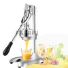 Hem Kommersiell Manuell Citron Orange Juicer Rostfritt Stål Hand Tryck på Fruktjuice Extractor Pomegranate Juicing Machine