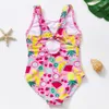 Swimwear Girls 1 ~ 10Y Toddler Baby Girls Baddräkt One Piece Barn Simning Outfits Högkvalitativa Barn Beach Wear-9021mix