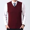 Maglione di marca di moda uomo pullover gilet slim fit maglioni maglieria senza maniche inverno stile coreano abbigliamento casual uomo 211102
