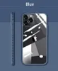 Rensa Acrylic Hard Back Soft TPU Anti-Slip Shock Fakt Telefon Fodral för iPhone 13 12 Mini 11 Pro Max XR XS 7 8 Plus SE2020 Cover Case