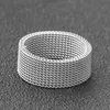 Cluster Ringen 2021 Mode-sieraden Titanium Staal Soft Net Ring Unisex Crystal fromwarovskis 2 kleuren Simple Wild Fit Women Party