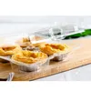 Gift Wrap 100 Pcs 4grids Disposable Package Boxes Transparent Baking Packaging Egg Tart Trays For Home Restaurant3439053