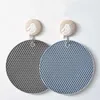 NEWRubber Potholder Table Mat Kitchen Pot Mats Coaster Bowl Desk Non-slip Pads Round Decoration Accessories Exquisite RRF12022