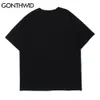 Gonthwid à manches courtes Tees Harajuku Streetwear Toy Bear Cart Cart Print T-shirts Cotton Casual Hip Hop Loose Tshirts Tops C0315