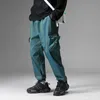 2020 Streetwear Rahat Pantolon Erkekler Siyah Ince Erkek Joggers Pantolon Yan-Cepler Pamuk Kamuflaj Adam Pantolon Erkekler Giyim X0723