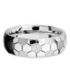 Bague de bande de Football mat en acier inoxydable motif de Sport anneaux pour femmes hommes bijoux de mode Will et Sandy