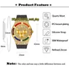 MISSFOX eternity V315 2 Hip hop Fashion Mens Watches CZ Diamond inlay Black Dial Quartz Movement Men Watch Iced Out Rainbow Diamonds Bezel Alloy Case Rubber Strap