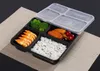 Zending Nieuwe Gratis 4 Compartimenten Afhaalcontainers Kwaliteit PP Voedselverpakkingsdozen Hoge kwaliteit Wegwerp Bento Box voor Hotel Sea Way EWF5450 EWF550