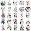 2020 925 Original Silver Happy Snowman Christmas Puppy Bear Festive Tree Angel of Love Cute Charm Fit DIY Bracelet Jewelry
