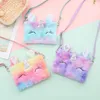 Unicorn Plush Single Shoulder Bag Kids Mini Purse Cartoon 3 Color Adjustable Strap Messenger Bags Children Kindergarten 8 6hh G2