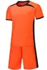 20 21オレンジ色の空白のプレーヤーチームカスタマイズされた名前サッカージャージー男性フットボールのシャツショートパンツユニフォームキット0005