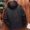 Männer Fleece Jacke Plus 7XL 8XL Winter Parka Große Größe 5XL Mantel Männer Mit Kapuze Schnee Oberbekleidung Dicke Warme Wasserdichte jacke Männlich 210819