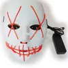 24 uur verzending Halloween Scary Ghost Maskers Toy El Wire Glowing Masquerade Volledige Gezichtsmasker Kostuums Party Gift Gyq