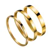 6 cores legal ouro prata pulseiras de braceletes de aço inoxidável para homens mulheres pulseira larga 4mm / 6mm / 8mm