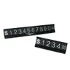 White on Black Adjustable Price Display Tag Label 192 Cubes, 16 Black Base Aluminum Alloy + ABS Plastic Number Labels