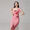 Women Dress One Shoulder Bodycon Sexy Bow Christmas Birthday Party Midi Celebrity Evening Date Out Robes Vestidos Casual Dresses