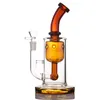 Roze Glazen Bong Dikke basis Ei Percolator Waterpijpen kleur Water Bongs Amber Blauw Groen 24CM hoog