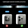 Proteggi schermo a copertura totale 3D Obiettivo trasparente trasparente per fotocamera in vetro temperato con protezione Flash Circle per iPhone 15 14 13 12 11 pro max mini
