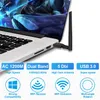 1300m draadloze netwerkkaart 2.4G / 5.8G Dual-frequentie USB Gigabit USB 3.0 WiFi-ontvangerzender WLAN-adapter Externe antenne voor pc