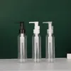 Bouteille de lotion de pressage PET vide de 120 ml distribuée bouteilles en plastique contenants cosmétiques rechargeables portables pour voyage RRD7278