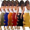Женские платья дизайнер Maxi платья тонкие сексуальные глубокие утонкие шеи вязаные контрастные цветные выдолбленные дыры платья без рукавов юбка 6 цветов