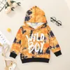Boy Kids clothes Two Piece Sets Letter Design Hooded Top + Pant Clothing Child Outwear Size 80-120cm for Spring Or Fall