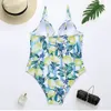 Seksi Baskı Mayo Kadınlar Mayo Push up Monokini Brezilyalı Bather Mayo Yaz Plaj Kıyafeti Yüzmek Lady 210521