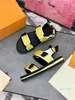 Arcade Flat Sandal straps micro outsole Pink/Black/Blue/Orange/Blue Luxurys Designer Sandals