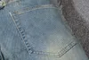 Jeans longs et minces pour hommes déchirés avec des bavures Designer de haute qualité délavé Blue Demin Pantalons Streetwear jeans Pantalons