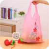 Cute Strawberry Shopping Bag Reusable Eco-Friendly Shopping Tote Portable Folding Storage Bags Pouch Supermarket Tote Bags CCF4788