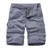 Shorts pour hommes Casual Cargo Shorts Multipoches Street Wear Vêtements de mode Hommes Pantalons en coton Longueur au genou Zipper Fly 210322