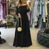 Fashion Off Shoulder Vestidos Female Lace Up Belted Dresses Beach Holiday Ruffle Robe Womens Bohemian Long Maxi Dress 5XL Casual