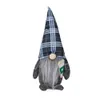 Coffee Gnome Bar Decoration Plaid Swedish Tomte Doll Gift Scandinavian Figurine Plush Farmhouse Home Decor XBJK2109