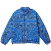 Herrenbekleidung Hip Hop Bandana Paisley Muster Bomberjacken Windjacke Harajuku Streetwear Herbst Casual Mäntel Tops Kleidung 211013