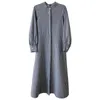 Moda Primavera Estate Casual Gentle Plaid Long Dress Women's Midumn French Shirt Collar Sleeve Abiti Donna 210520