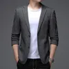 Spring Autumn Men's Fashion Two Buttons Blazers Men Business Casual Blazer Suits High Quality
