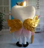 Halloween Zahn und goldene Zahnbürste Maskottchen Kostüm Hochwertige Cartoon Große Zähne Plüsch Anime Theme Charakter Erwachsener Größe Weihnachtskarneval Kostüm