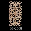 Figurines Mouldings Decal Carved Decor Modern Leaves Oval Flower Rubber Wood Furniture Doors Walls Corner Home 210318