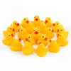 Baby Bath Water Duck toys Mini Floating Yellow Rubber Ducks with Sound Children Shower Swimming Beach Play Toy 119 Z25211577