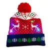 Unisex LED Glanzende kerstmutsen Knit muts Winter Cap