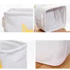 Foldable Storage Basket Canvas Fabric Waterproof Desktop Organizer For Cosmetic Baskets With Sundries Bags